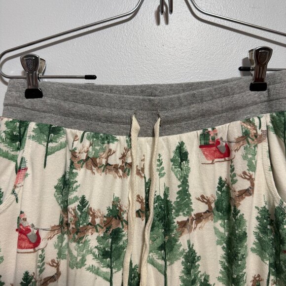 Womens Burt's Bees Santa & Reindeer Print Pajama Pants Size S Christmas Tree - Picture 5 of 7
